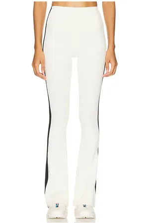 Splits59 Raquel High Waist Supplex Flare 32 Pant in - White. Size L (also in M, S, XL, XS).