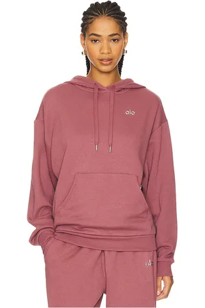 alo Accolade Hoodie in - Mauve. Size L (also in M, XS).
