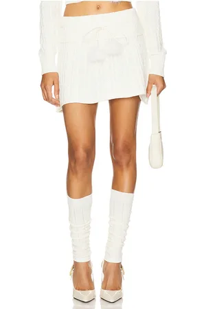 MAJORELLE Tamar Skirt in - White. Size L (also in M, S, XS).