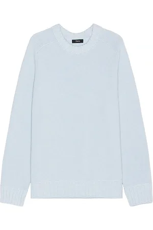 THEORY Heavy Wool Cashmere Crewneck Sweater in - Blue. Size L (also in M).