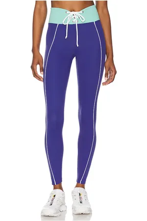YEAR OF OURS Sport Colorblock Football Legging in - Blue,Teal. Size L (also in M, S, XL).