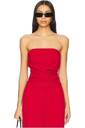 The Sei Pleated Bustier Top in - Red. Size 0 (also in 4).
