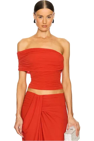 RONNY KOBO Ranada Top in - Red. Size M (also in S, XS).