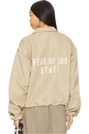 FEAR OF GOD Track Jacket in - Beige. Size L (also in M, XL, XS).