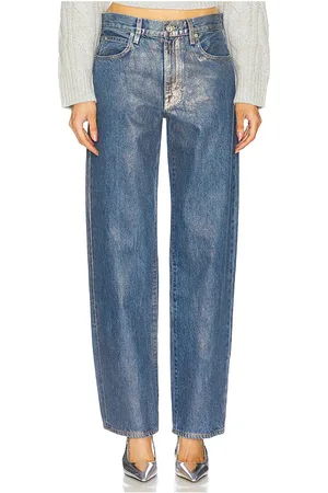 SLVRLAKE Devon High Rise in - Metallic Silver. Size 25 (also in 26, 27, 28, 30, 31, 32).