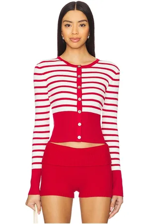 ALL THE WAYS Kerra Cardigan in - Red. Size L (also in M, S, XS).