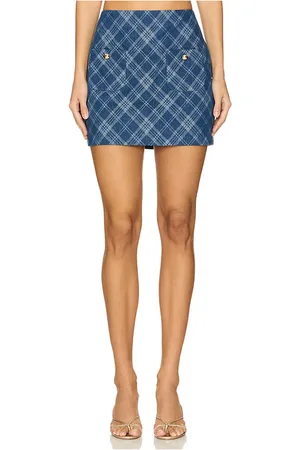 Amanda Uprichard Maven Skirt in - Blue. Size L (also in M, S, XS).