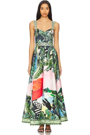 ALICE+OLIVIA Fia Structured Midi Dress in - Green. Size 0 (also in 4).