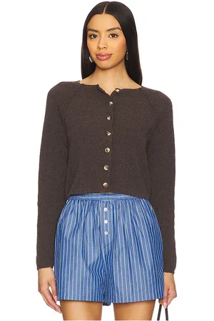 Free People Sydney Shrunken Cardi in - Brown. Size S (also in XS).