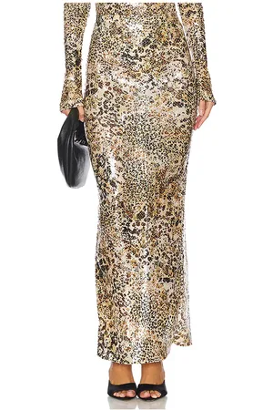 LAPOINTE Sequin Pencil Skirt in - Brown. Size 0 (also in 4, 6).