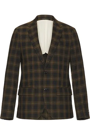 Scotch&Soda Single Breasted Check Balzer in - Brown. Size S (also in XL/1X).