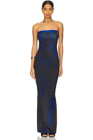 DI PETSA Venus Shell Long Body Dress in - Black. Size M (also in S, XS).