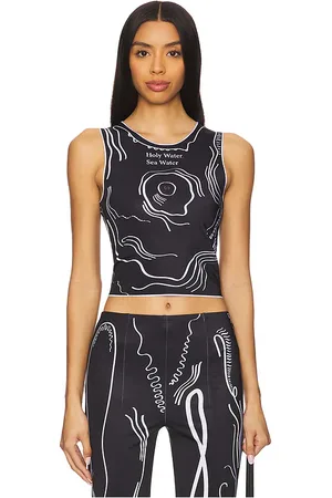 DI PETSA Venus Shell Lycra Top in - Black. Size S (also in XS).