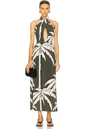 JOHANNA ORTIZ Oceanic Mantra Ankle Dress in - Green. Size L (also in M, S, XL).