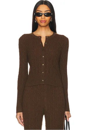 Guest In Residence Jane Cable Cashmere Cardigan in - Brown. Size M (also in XS).