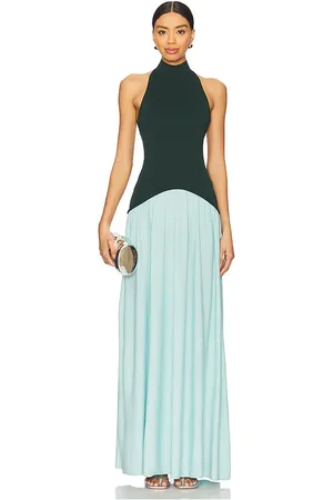 Solid Soglio Halter Dress in - Baby Blue. Size L (also in XL).
