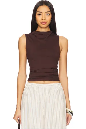 ALL THE WAYS Beatrice Top in - Brown. Size M (also in XS).