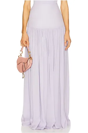 Helsa Diaphanous Maxi Skirt in - Lavender. Size L (also in M, XL, XXS).
