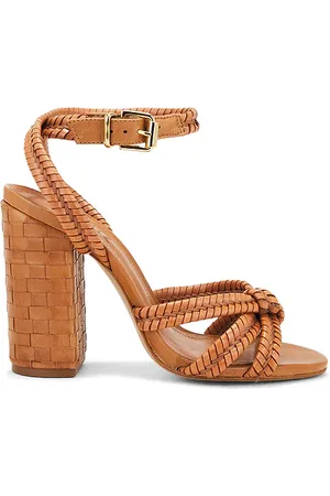 Schutz Kareena Woven Sandal in - Brown. Size 10 (also in 5.5, 6, 6.5, 7, 7.5, 8, 8.5, 9, 9.5).