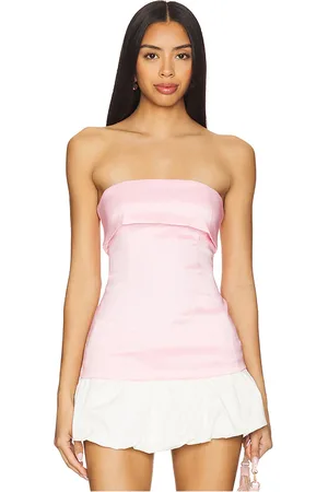 MORE TO COME Calina Strapless Top in - Pink. Size L (also in M, S, XL, XS).