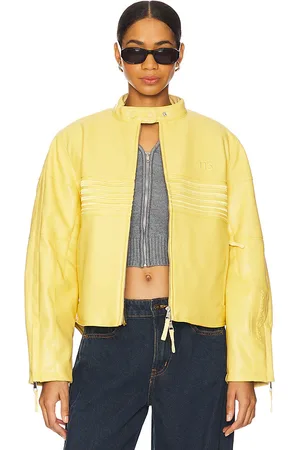 House of Sunny The Racer Jacket in - Yellow. Size L (also in M, S, XL, XS).