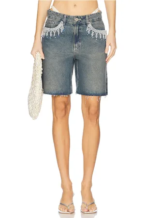 PATBO Nostalgic Sky Denim Short in - Blue. Size 2 (also in 4).