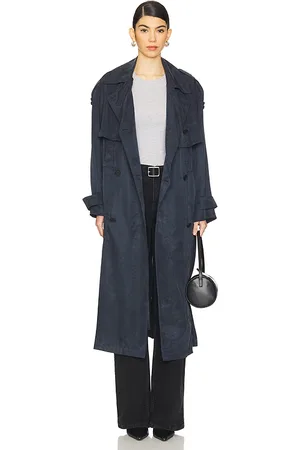 AllSaints Linnie Trench in - Navy. Size M (also in S).