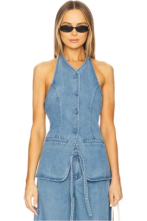 SOVERE Everleigh Denim Tunic in - Blue. Size M (also in S, XL, XS).