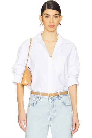 BROCHU WALKER Pia Shirt in - White. Size M (also in S, XS).