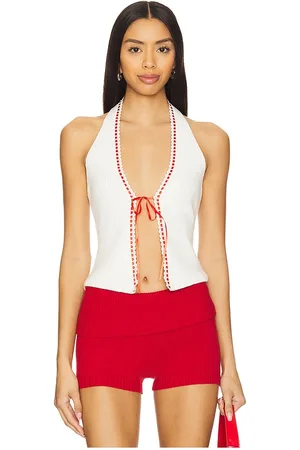 MORE TO COME Corine Halter Top in - White. Size L (also in M, S).