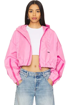 Khrisjoy Khris Crop Windbreaker in - Pink. Size 00 (also in 000, 1).