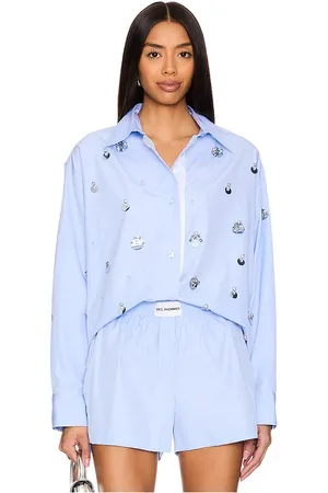Des Phemmes Classic Shirt in - Baby Blue. Size 38/XS (also in 42/M, 44/L).