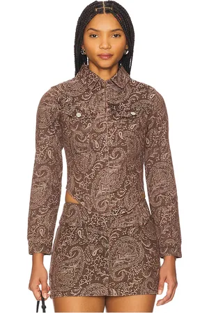 Amanda Uprichard Bristol Top in - Brown. Size M (also in L, S, XS).