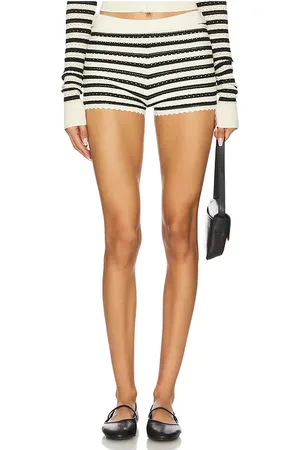 Amanda Uprichard Seine Shorts in - Black,White. Size L (also in M, S, XL, XS).