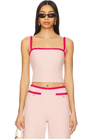 Amanda Uprichard Windsor Top in - Pink. Size L (also in M, S, XS).