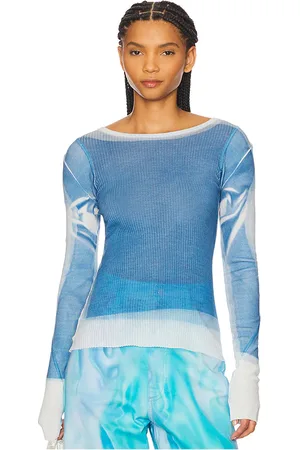Khrisjoy Shade Long Sleeve Tee in - Blue. Size L (also in M).