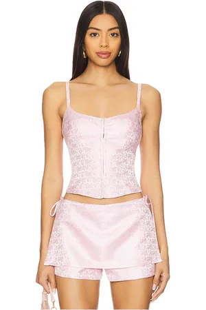 Amanda Uprichard Deserae Top in - Pink. Size L (also in M, S, XS).