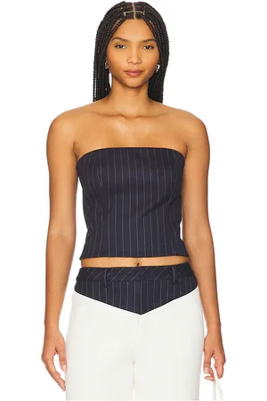 SER.O.YA Bridgette Bustier Top in - Navy. Size L (also in M, S, XL, XS, XXS).