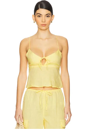 L*Space Syros Top in - Yellow. Size L (also in M, S, XL, XS).