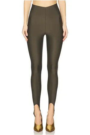 The Andamane Holly Stirrup Leggings in Khaki in - Green. Size 38/XS (also in 40/S, 42/M).