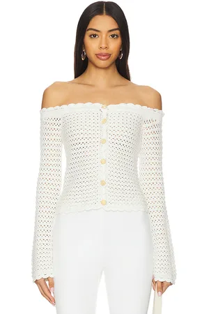 MAJORELLE Clare Crochet Cardigan in - . Size L (also in M, S, XS).