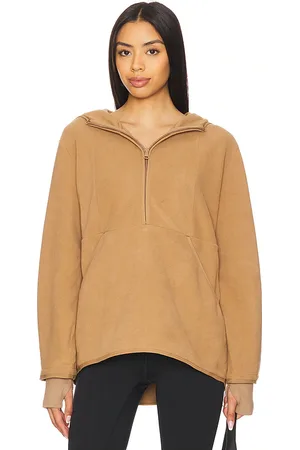 Beyond Yoga Urban Explorer Half Zip Pullover in - Tan. Size L (also in M, S, XS).