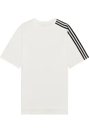 Y-3 3 Stripe Tee in White in - White. Size L (also in S, XL/1X).