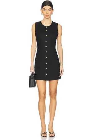 BLANK NYC Linen Dress in - Black. Size L (also in M, S, XS).