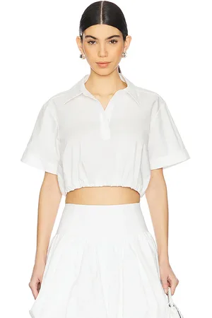 Simkhai Nicky Short Sleeve Crop Top in - . Size L (also in M, S, XS).