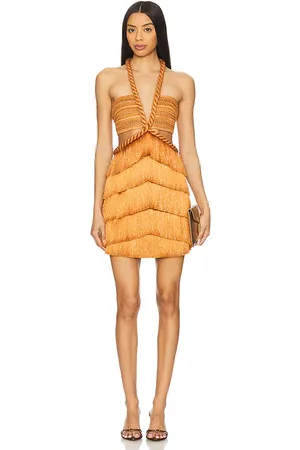 PATBO Pampas Fringe Mini Dress in - Metallic . Size 0 (also in 6).