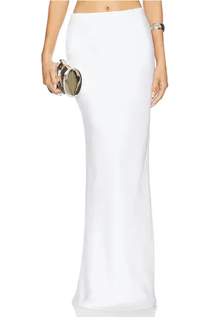 Norma Kamali Bias Obie Skirt in - White. Size M (also in S, XS, XXS).