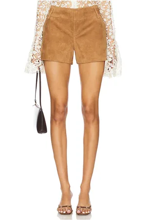 ALICE+OLIVIA Cady Suede Short in - Brown. Size 0 (also in 2).