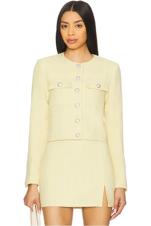 MORE TO COME Willow Crop Jacket in - Lemon. Size M (also in S, XS).