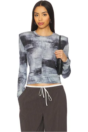 Gestuz Areen Blouse in - Blue. Size L (also in M, S, XL, XS).